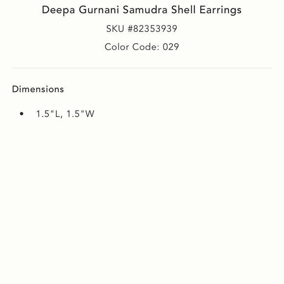 Deepa Gurnani x Anthropologie Samudra Beaded Nautilus Shell Earrings - Picture 6 of 8